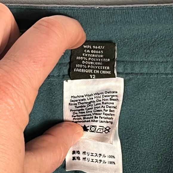 EDDIE BAUER Polar Fleece Lined Pants‎ 12  Gray Pockets Cargo Hiking Straight Leg - Picture 9 of 11